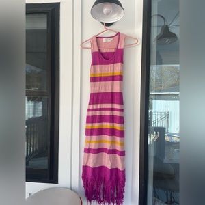 Striped Knitted Maxi Dress